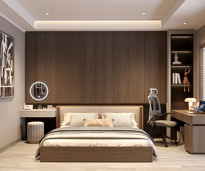 Anh's room: Dark Wood & Soft Light